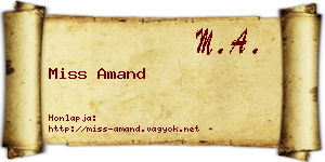 Miss Amand névjegykártya
